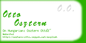 otto osztern business card